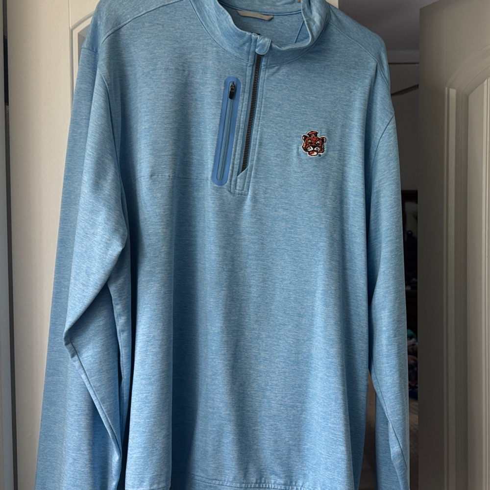 Cutter & Buck Light Blue Auburn Quarter-Zip Pullover